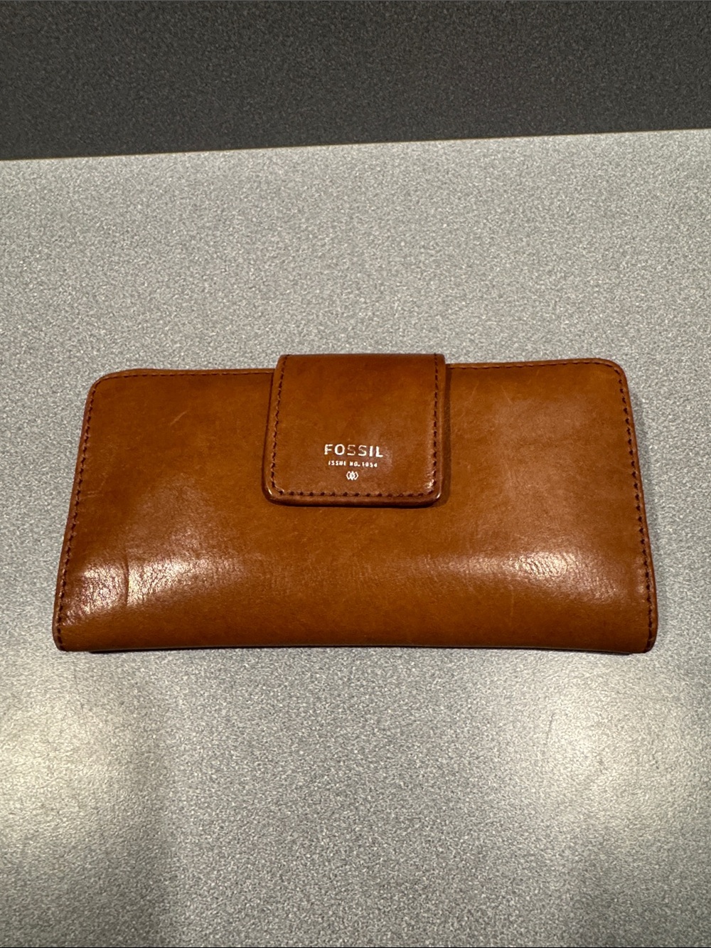 Fossil Tan Leather Snap Wallet
